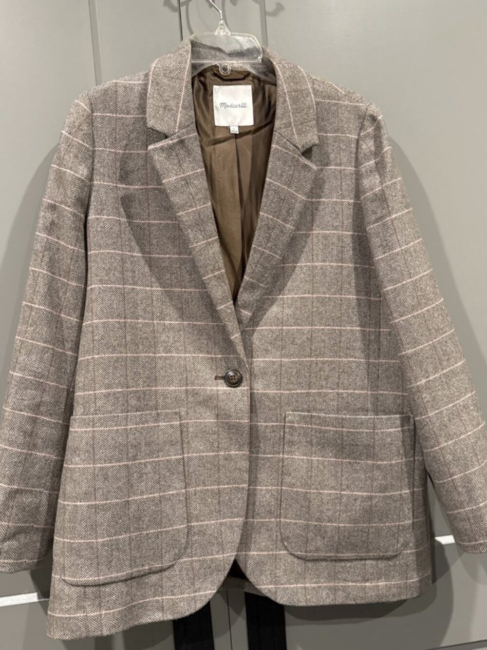 Madewell Larsen Blazer in Plaid XL
